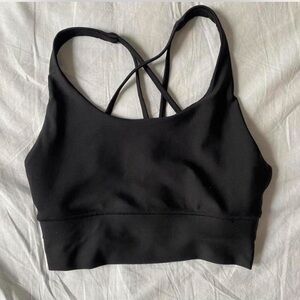 Black Strappy Sports Bra